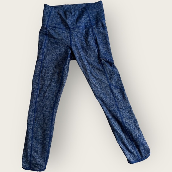 Athleta Leggings Tight Women's S Thick‎ Wt Pockets Blue EXCELLENT CONDITION✅ - Picture 1 of 4